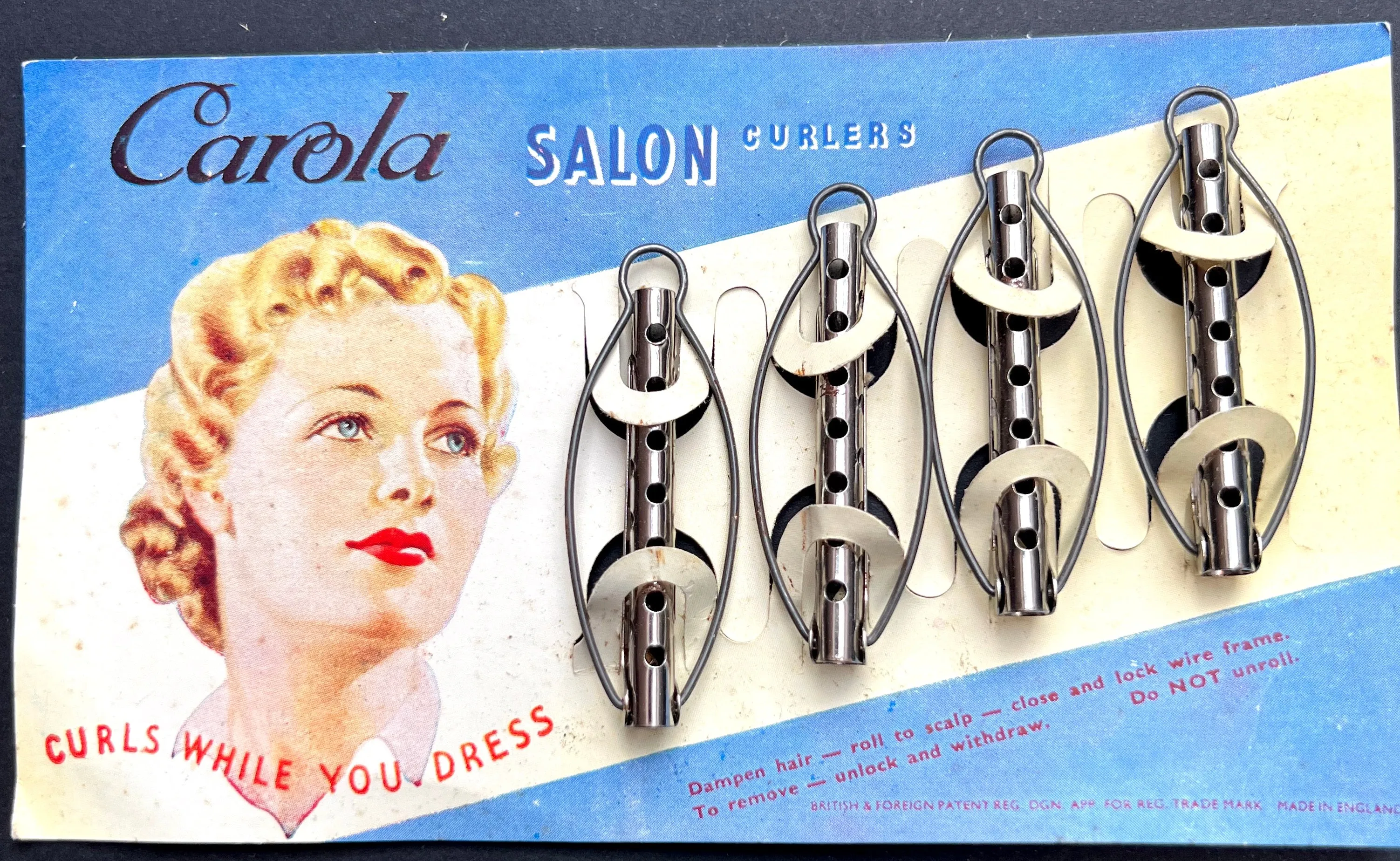 1930's Carola SALON CURLERS "Curl While You Dress"