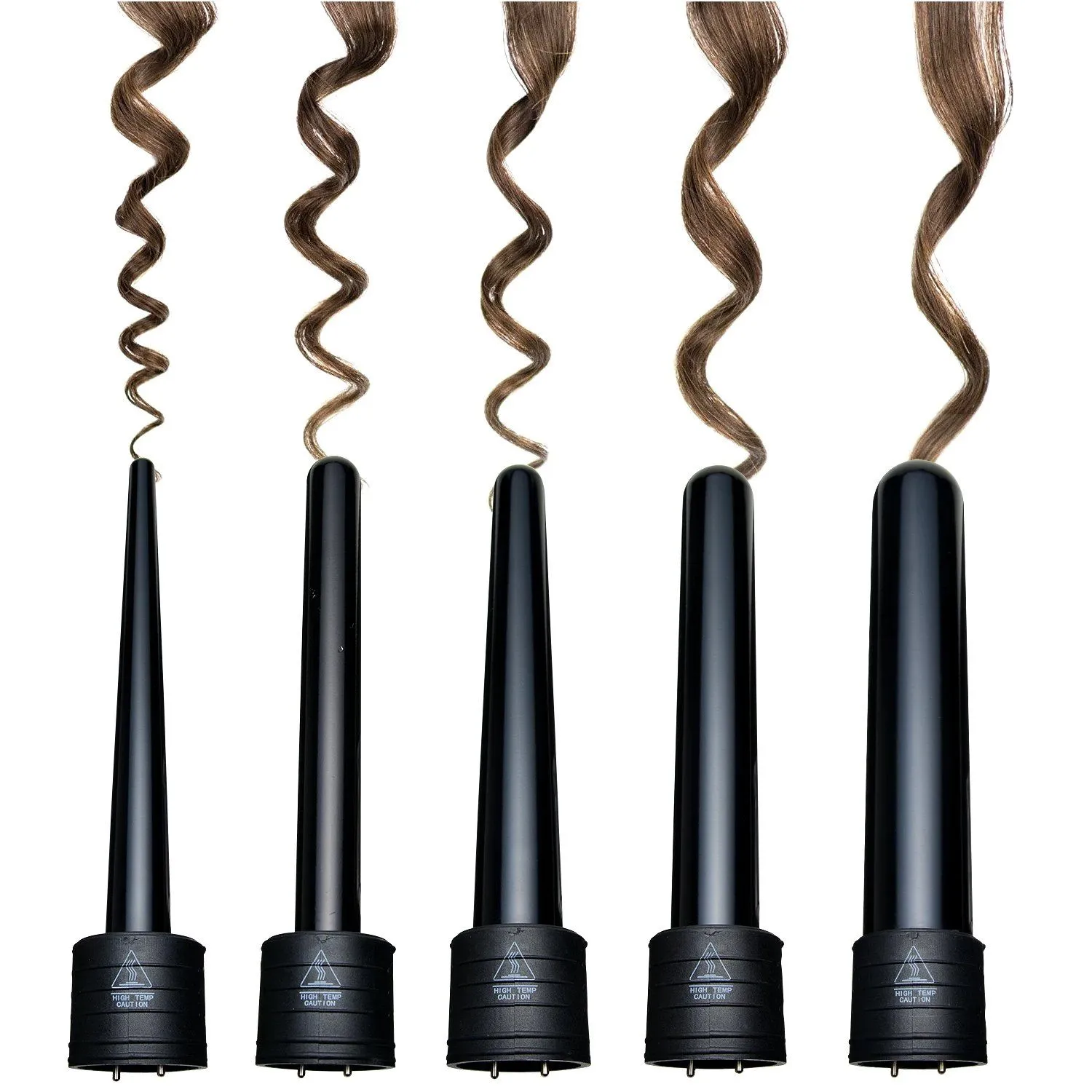 5-in-1 Curling Iron Wand Set Hair Curler Set With 5 Interchangeable Barrels Roller