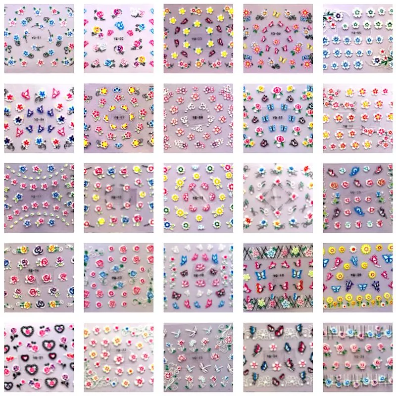 Nail Art HD Stickers YQ 50pcs
