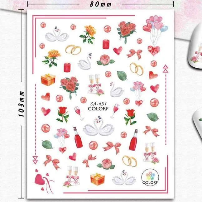 Nail Art Stickers CA COLORF