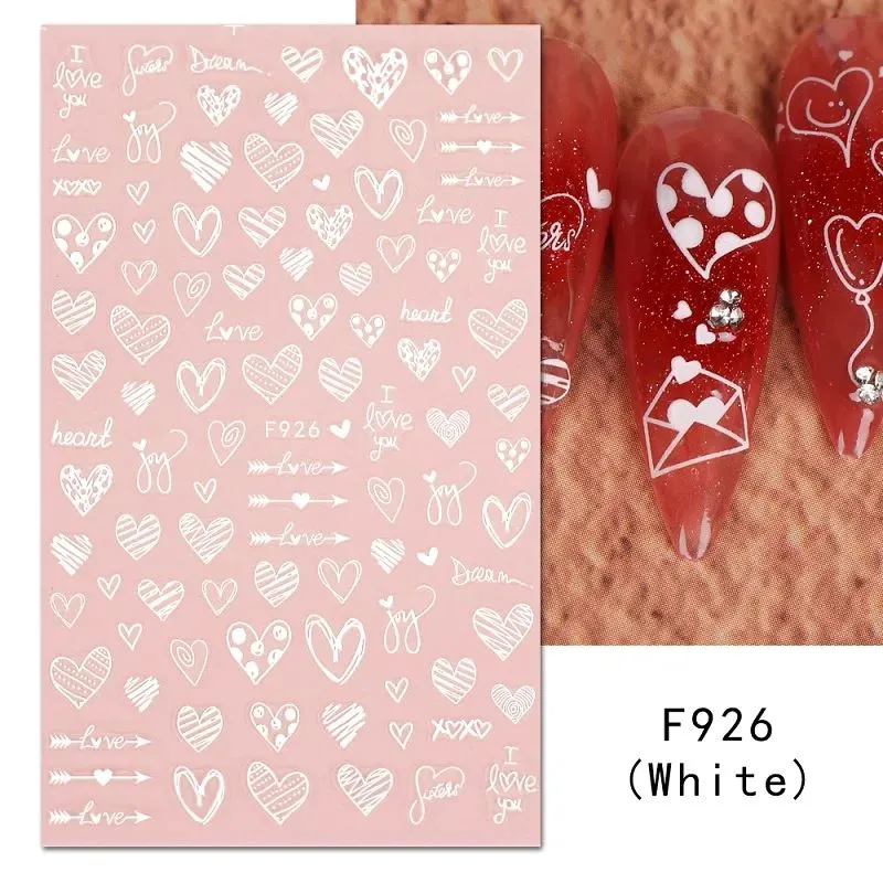 Nail Art Stickers - Heart & Love