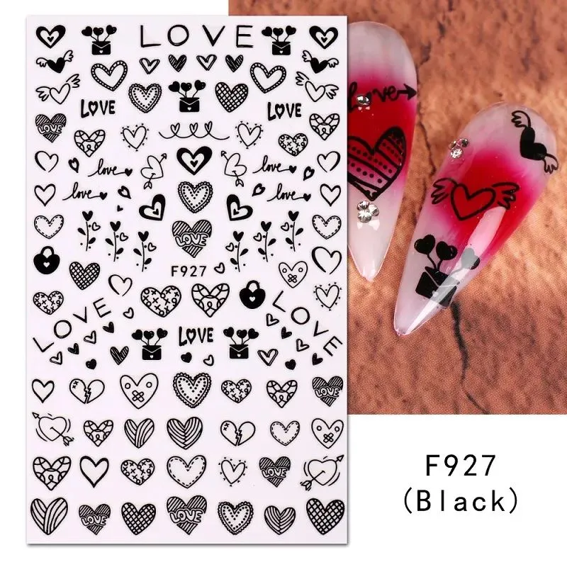 Nail Art Stickers - Heart & Love