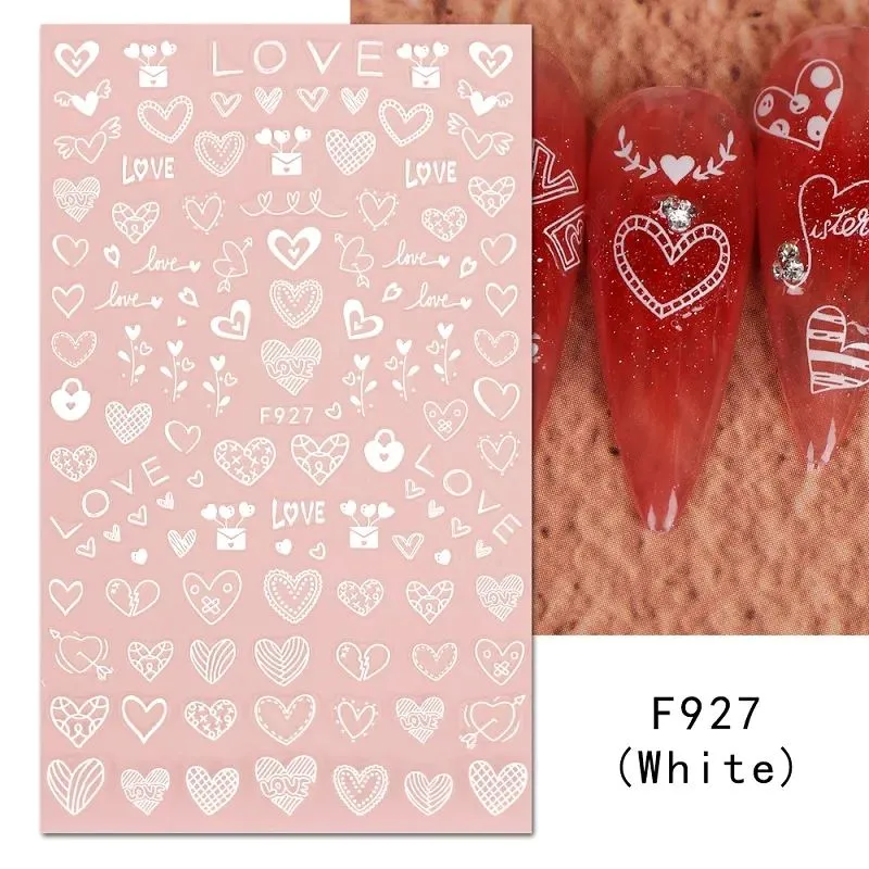 Nail Art Stickers - Heart & Love