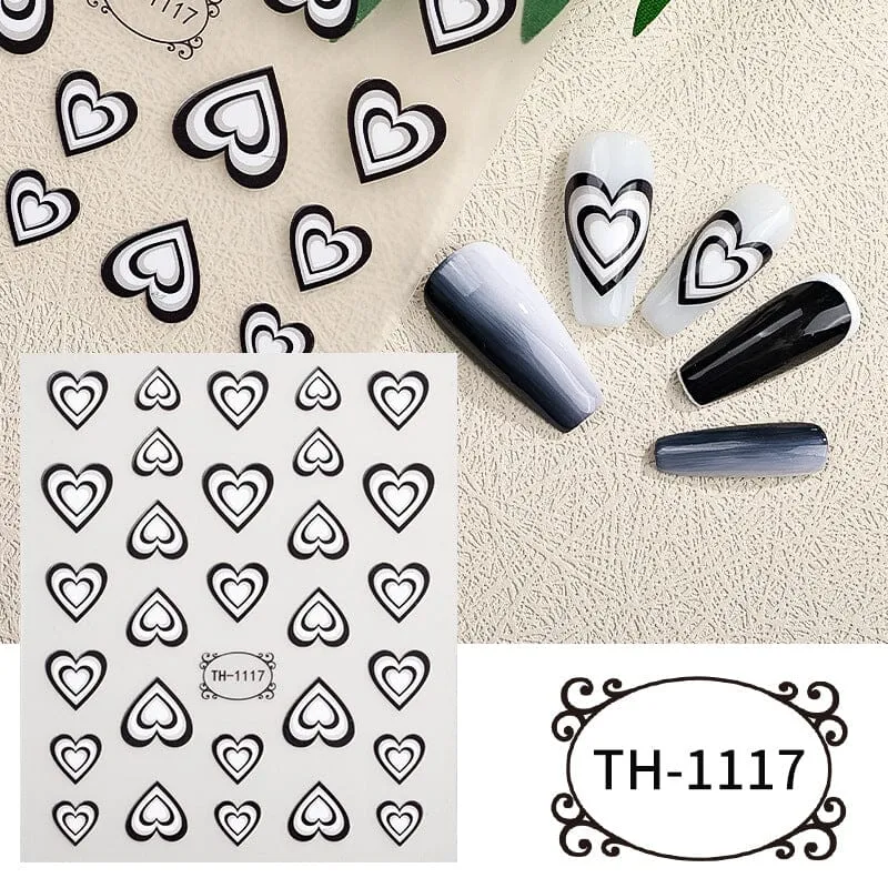 Nail Art Stickers - Hearts
