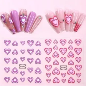 Nail Art Stickers - Hearts