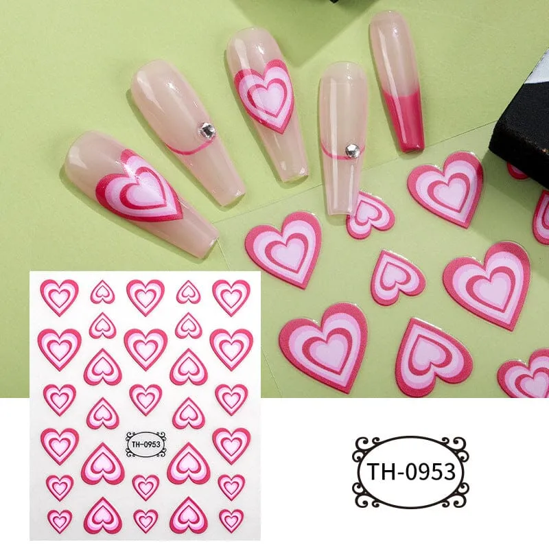 Nail Art Stickers - Hearts