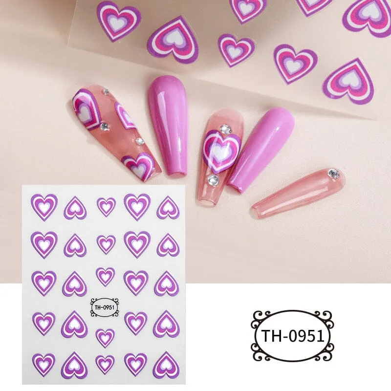 Nail Art Stickers - Hearts