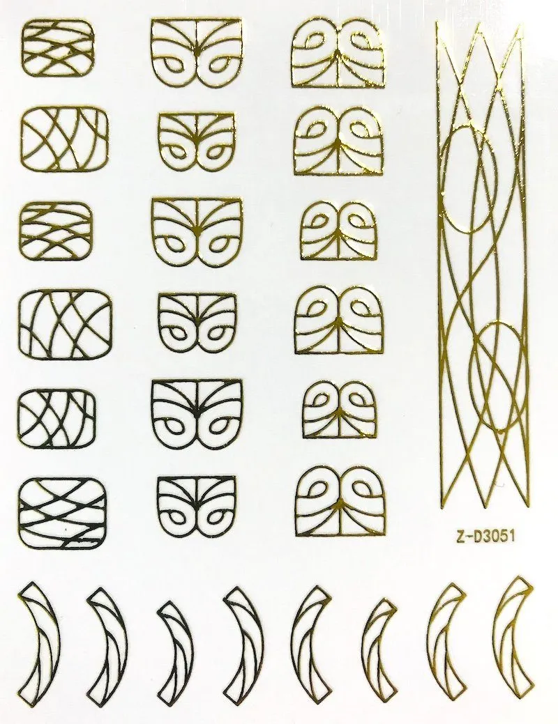 Nail Art Stickers LINES Collection