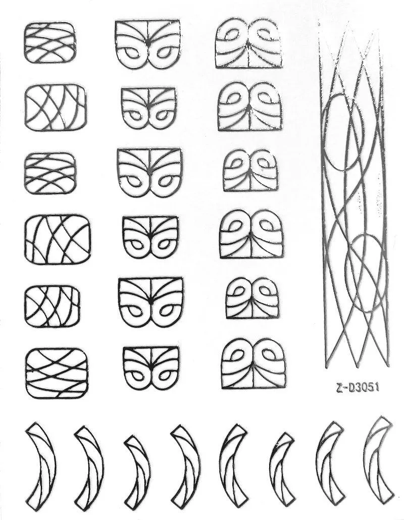 Nail Art Stickers LINES Collection